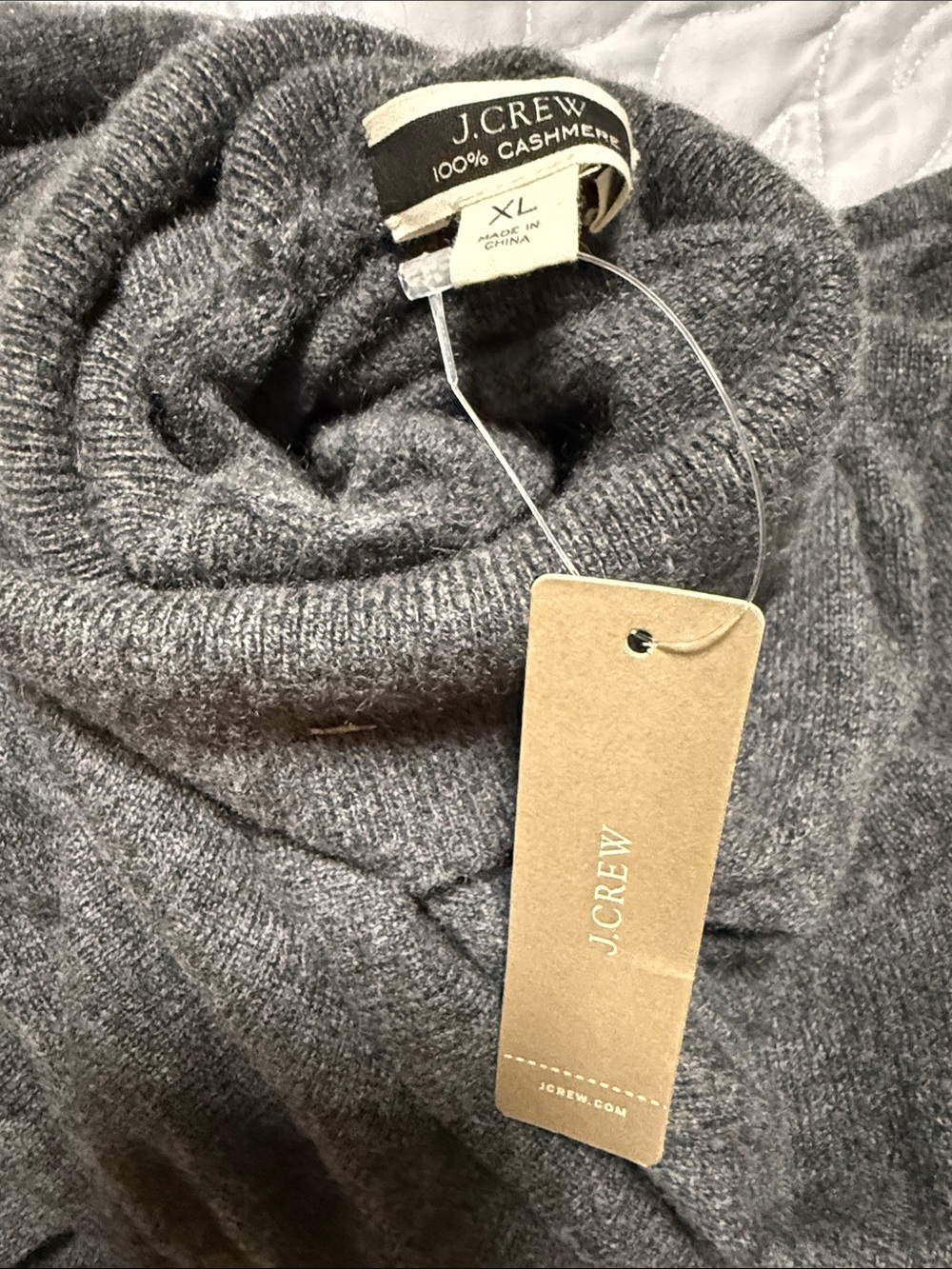 Women’s J. Crew Cashmere Charcoal Gray Turtleneck Sweater NWT XL - Picture 5 of 5